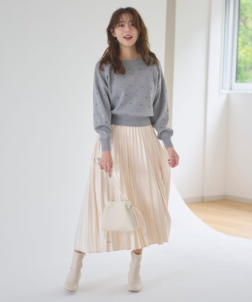 「Feroux」 ニットカーディガン F グレー レディース_画像6