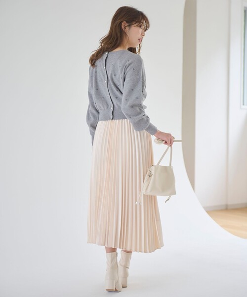 「Feroux」 ニットカーディガン F グレー レディース_画像7