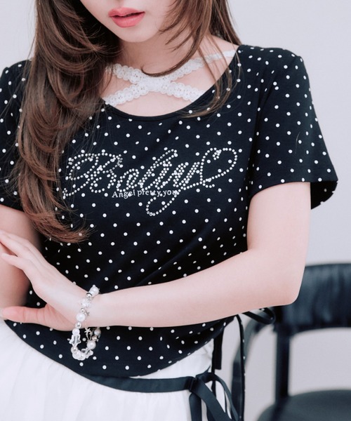 OLIVE des OLIVE（オリーブデオリーブ） tシャツ 半袖 胸クロス