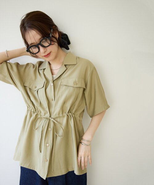 【ルック着用】DRIES VAN NOTEN オーバーサイズドロストシャツ XS Discoat（ディスコート） ブラウス シャツ 「Noka」開襟ドロスト半袖