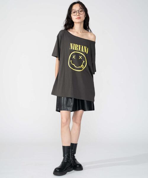 「NIRVANA」 半袖Tシャツ FREE グレー レディース_画像2