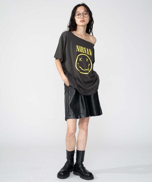 「NIRVANA」 半袖Tシャツ FREE グレー レディース_画像8