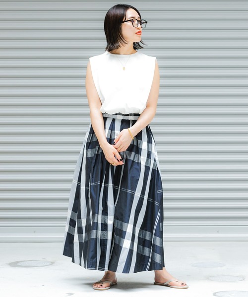 「ITEMS URBANRESEARCH」 フレアスカート FREE グリーン レディース_画像3