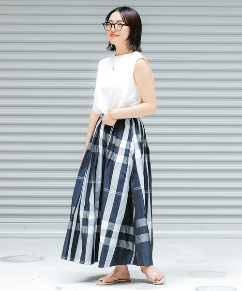 「ITEMS URBANRESEARCH」 フレアスカート FREE グリーン レディース_画像4