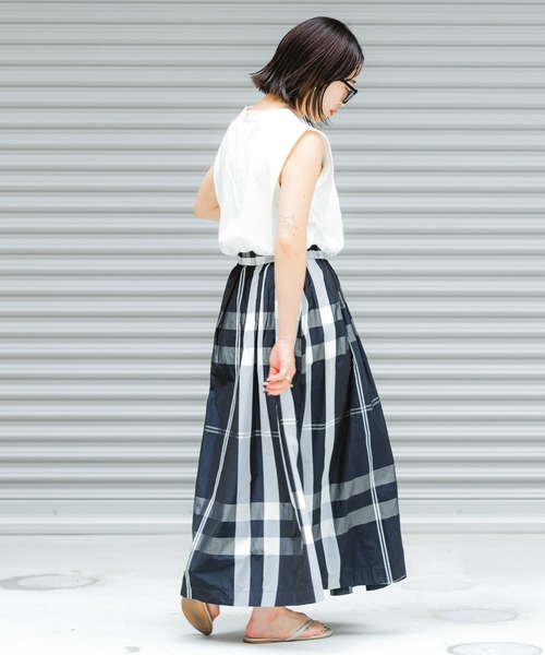「ITEMS URBANRESEARCH」 フレアスカート FREE グリーン レディース_画像5