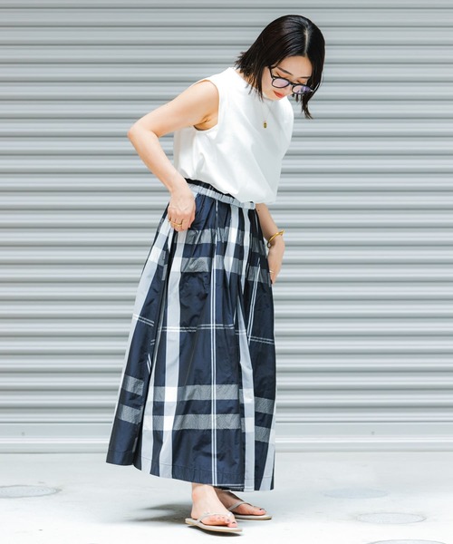 「ITEMS URBANRESEARCH」 フレアスカート FREE グリーン レディース_画像6