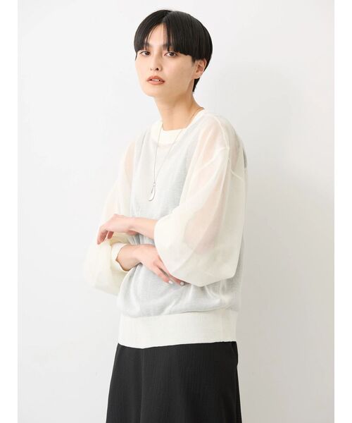「AMERICAN HOLIC」 ニットカーディガン M ブルー レディース_画像9