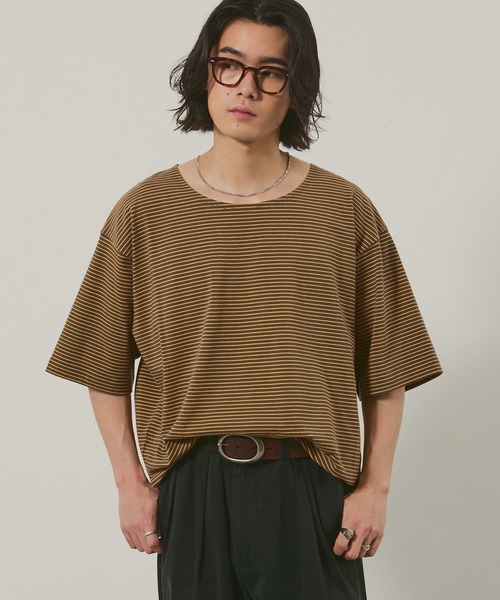 EMMA CLOTHES（エマクローズ） tシャツ マルチボーダーサイドスリット