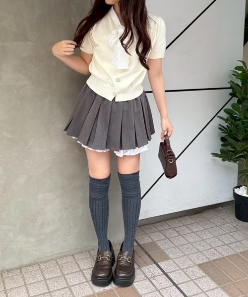 「continuer de NICE CLAUP」 ニットカーディガン FREE グレー レディース_画像9