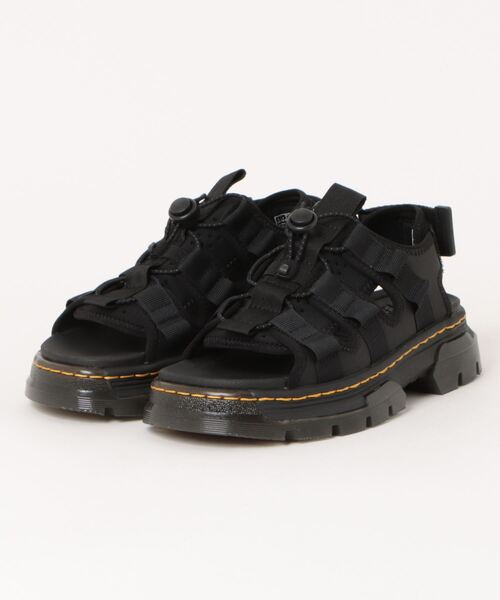 「Dr. Martens」 フラットサンダル 24cm ブラック レディース