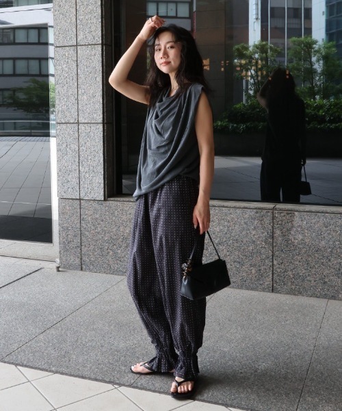 ETRE TOKYO（エトレトウキョウ） ワイドパンツ パンツ コットンドビー