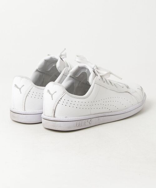 「PUMA」 ローカットスニーカー 23.5cm ホワイト×シルバー メンズ_画像2