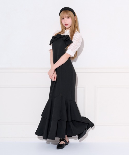 「apres jour」 キャミソールワンピース MEDIUM ブラウン系その他 レディース_画像3