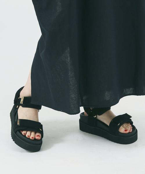 「Au BANNISTER」 フラットサンダル M カーキ レディース_画像5