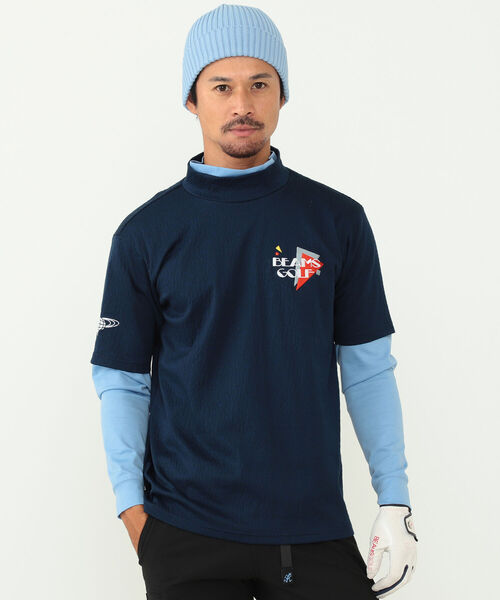 により スウェット モックタートルネック シャツ ZOZOTOWN PayPayモール店 - 通販 - PayPayモール <MEN>BEAMS GOLF ORANGE LABEL / トライアングルロゴ 半袖 ≯ネックシャ