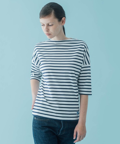 tシャツ Tシャツ ORCIVAL | ドロップショルダーボートネック5分袖Tシャツ WOMEN8,800円 tシャツ Tシャツ ORCIVAL | ドロップショルダーボートネック5分袖Tシャツ WOMEN8,800円