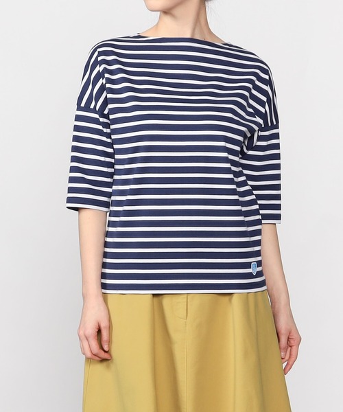 tシャツ Tシャツ ORCIVAL | ドロップショルダーボートネック5分袖Tシャツ WOMEN|ZOZOTOWN |02