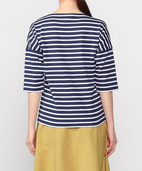 tシャツ Tシャツ ORCIVAL | ドロップショルダーボートネック5分袖Tシャツ WOMEN|ZOZOTOWN |07