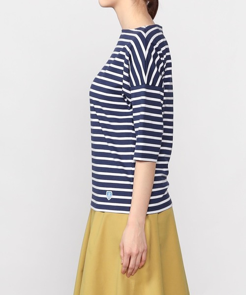 tシャツ Tシャツ ORCIVAL | ドロップショルダーボートネック5分袖Tシャツ WOMEN|ZOZOTOWN |06