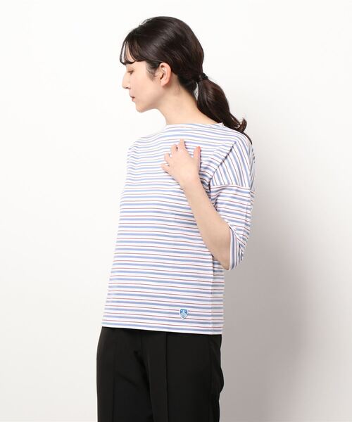 tシャツ Tシャツ ORCIVAL | ドロップショルダーボートネック5分袖Tシャツ WOMEN|ZOZOTOWN |17