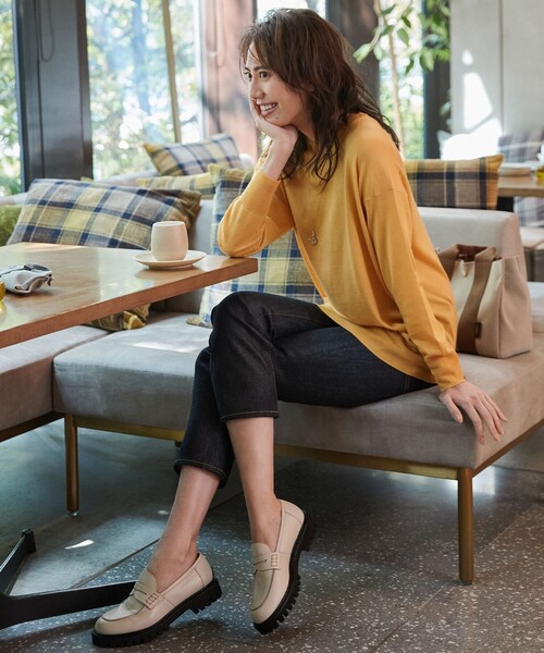 Mika❣️ おまとめ　23区 ボーイフィットデニム　リエス　グリーンニット CLASSY.6月号掲載/杏さん着用】23区DENIM ボーイフィット パンツ