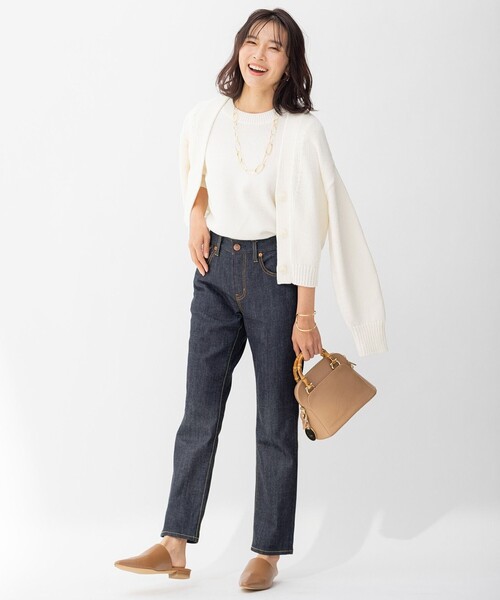 Mika❣️ おまとめ　23区 ボーイフィットデニム　リエス　グリーンニット CLASSY.6月号掲載/杏さん着用】23区DENIM ボーイフィット パンツ
