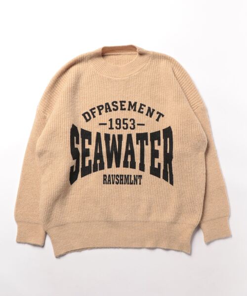 Sibra（シブラ） ニット セーター アルファベットラウンドネック