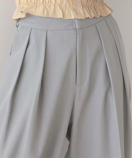 titivate スラックス パンツ インタックセンタープレスワイド