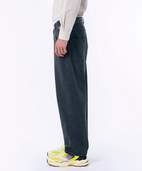 LACOSTE ワイドデニムパンツ ダークグレー 42 - M LACOSTE（ラコステ） ワイドパンツ ジーンズ ワイドデニムパンツ