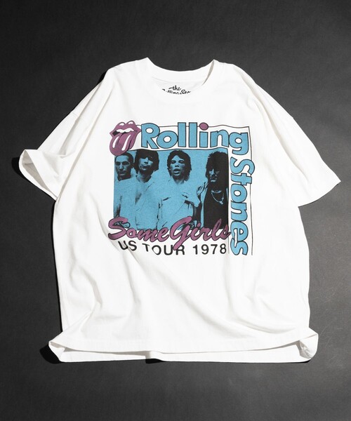 tシャツ Tシャツ メンズ ROLLING STONES TOUR ローリングストーンズ ツアー 別注 ビッグシルエット フロントプリント クルーネッ｜zozo