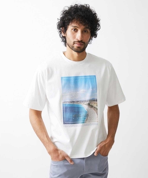 カットソー GARPOM MEN MICHEL KLEIN HOMME tシャツ プリント半袖カットソー メンズ
