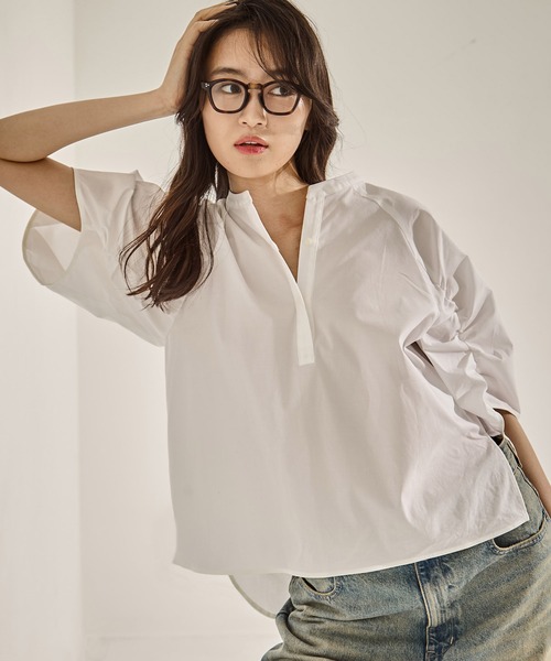 ブラウス シャツ 「STUDIOUS/ステュディオス」タックスリーブブラウス レディース STUDIOUS ブラウス シャツ 「STUDIOUS/ステュディオス」タック