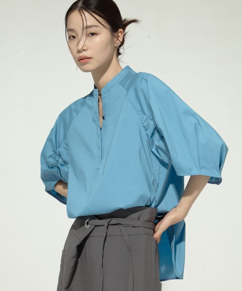 ブラウス シャツ 「STUDIOUS/ステュディオス」タックスリーブブラウス レディース
