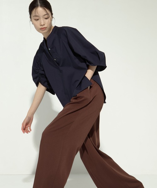 ブラウス シャツ 「STUDIOUS/ステュディオス」タックスリーブブラウス レディースの画像