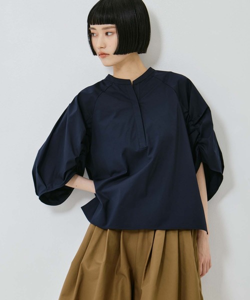 ブラウス シャツ 「STUDIOUS/ステュディオス」タックスリーブブラウス レディースの画像