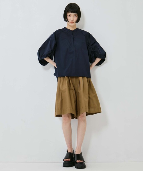 ブラウス シャツ 「STUDIOUS/ステュディオス」タックスリーブブラウス レディースの画像