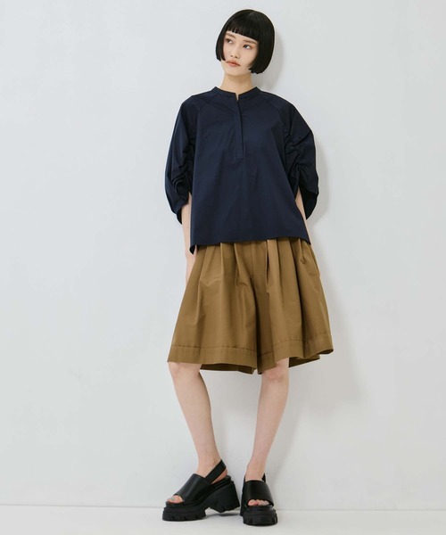 ブラウス シャツ 「STUDIOUS/ステュディオス」タックスリーブブラウス レディースの画像