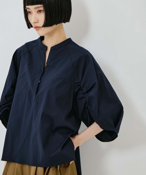ブラウス シャツ 「STUDIOUS/ステュディオス」タックスリーブブラウス レディースの画像