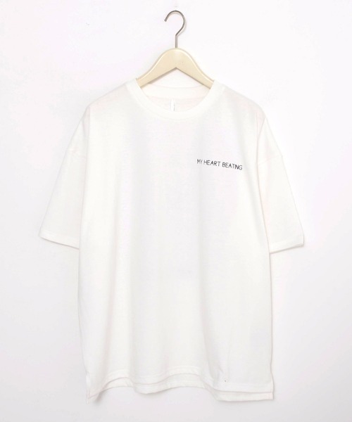 tシャツ バックプリント異素材バイカラーTシャツ レディース ワンフォークロージング 1111clothing バックプリント tシャツ