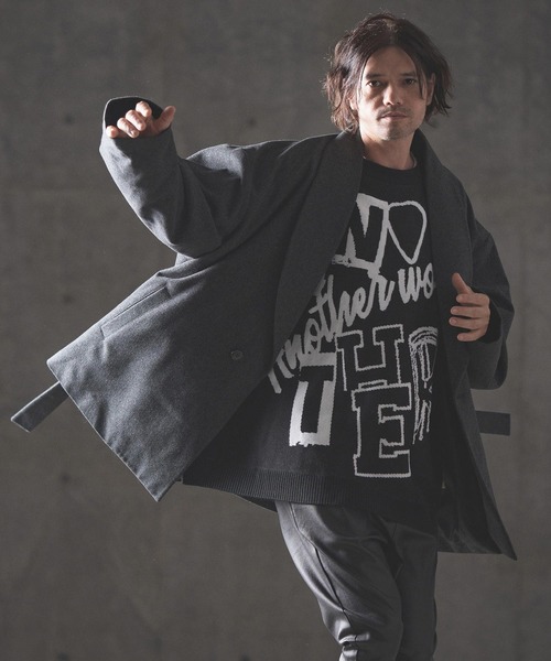 GLIMCLAP コート ジャケット mj10076- Brushed fabric shawl collar