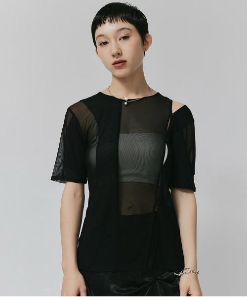 led.tokyo シアードッキングTシャツ led.tokyo tシャツ 「led.tokyo」シアードッキングTEE レディース