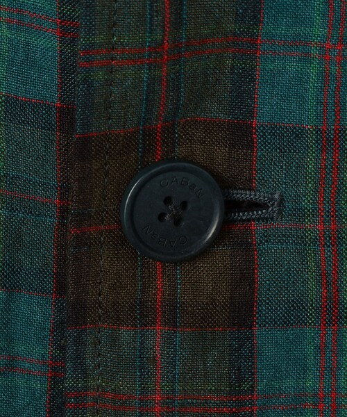 CABaN ジャケット テーラードジャケット リネン チェック3Pジャケット