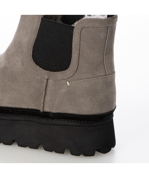 carino（カリーノ） ブーツ 本革ムートン サイドゴアショートブーツ