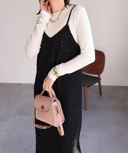 sakishimatokyo ワンピース スパンコールキャミワンピース/ジャガード