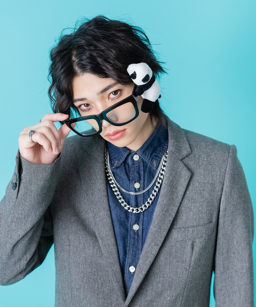 ankoROCK 伊達メガネ メガネ 眼鏡 TEDDY ankoROCK ビッグスクエア