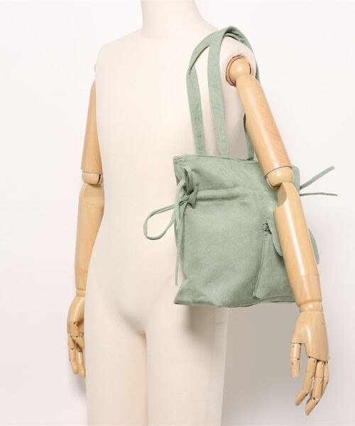 Mignonjour トートバッグ Mignonjour/コーデュロイ巾着トートバッグ