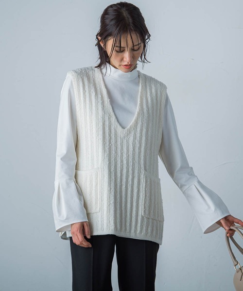 ネップツィードベスト≪手洗い可能≫ ネップツィードベスト≪手洗い可能≫ | LAUTREAMONT (Women