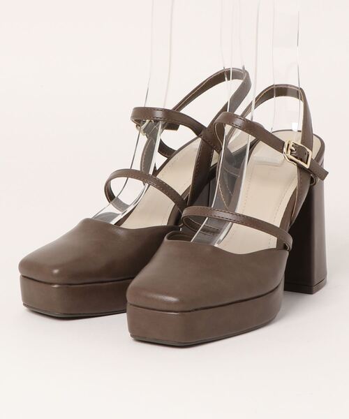 SNIDEL 「SNIDEL」 ヒールサンダル MEDIUM ブラウン レディース