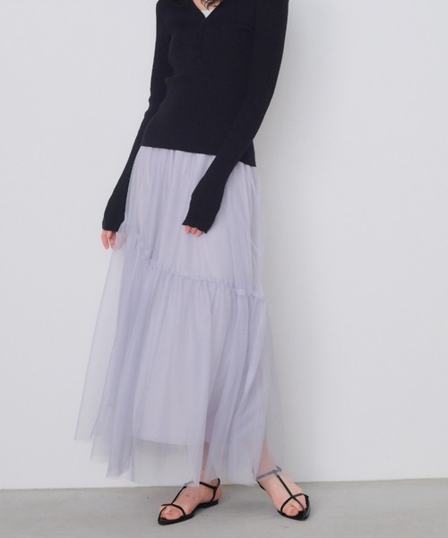 Shelly island（シェリーアイランド） スカート チュールティアード