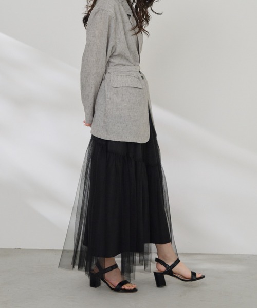 Shelly island（シェリーアイランド） スカート チュールティアード